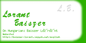 lorant baiszer business card